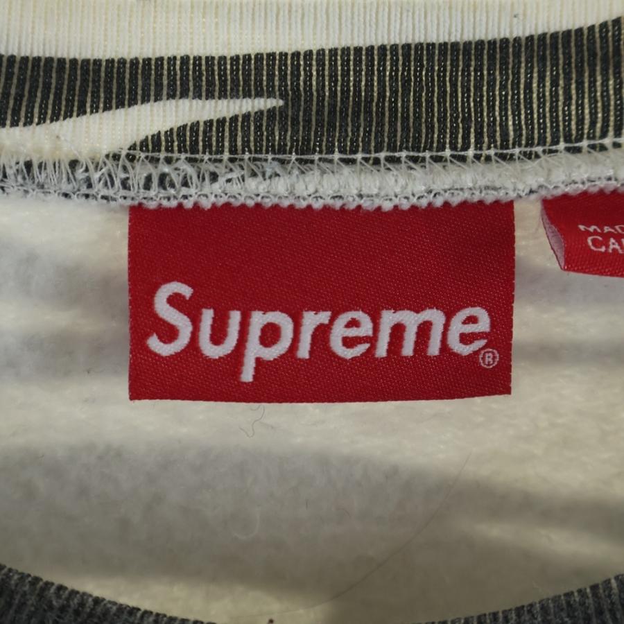 SUPREME シュプリーム 22AW Box Logo Crewneck Sweatshirt Zebra ボックスロゴ クルーネックスウェット ゼブラ 裏起毛 ブラック/ホワイト