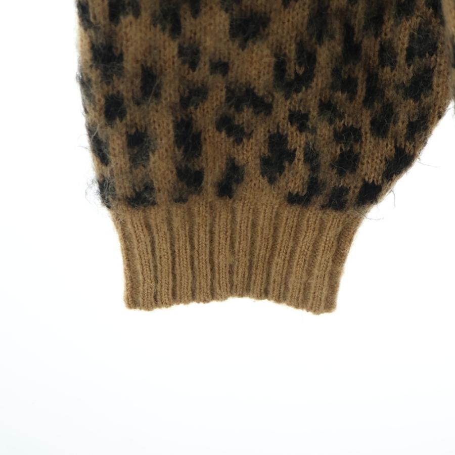 WACKO MARIA ワコマリア 22AW LEOPARD HEAVY MOHAIR レオパードヘビーモヘアカーディガン ブラウン_2