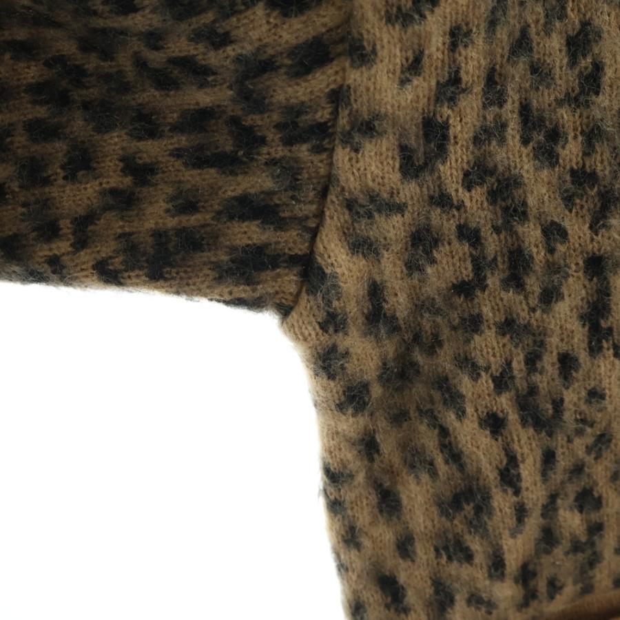 WACKO MARIA ワコマリア 22AW LEOPARD HEAVY MOHAIR レオパードヘビーモヘアカーディガン ブラウン_3