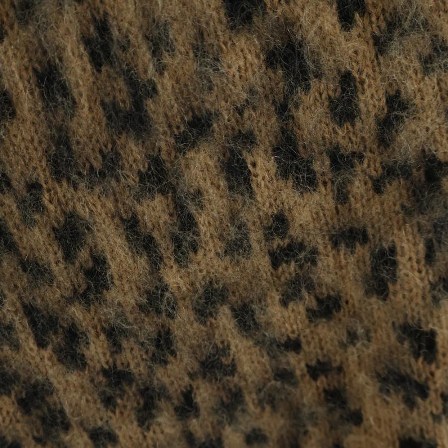 WACKO MARIA ワコマリア 22AW LEOPARD HEAVY MOHAIR レオパードヘビーモヘアカーディガン ブラウン_5
