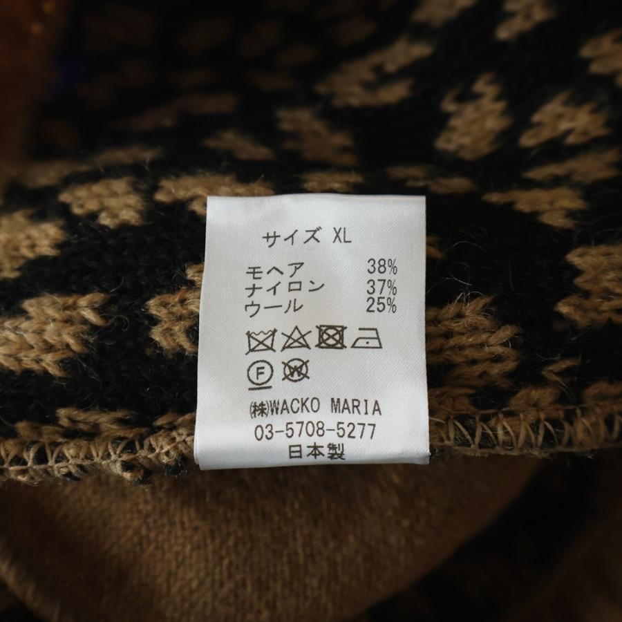 WACKO MARIA ワコマリア 22AW LEOPARD HEAVY MOHAIR レオパードヘビーモヘアカーディガン ブラウン_7