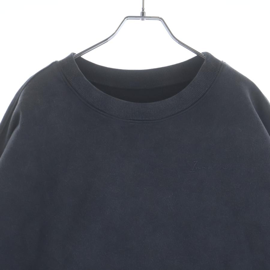 Innocence NYC イノセンス 22SS ワンポイントロゴ刺繍クロップドスウェットトレーナー グレー ICN-22SS-SWT002_2