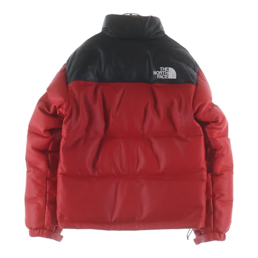 SUPREME シュプリーム 17AW×THE NORTH FACE Leather Nuptse Jacket ザノースフェイス レザーヌプシジャケット ジップアップダウン ブルゾン ブラック ND91702I Supreme（シュプリーム） 17AW ×THE NORTH FACE Leather Nuptse Jacket