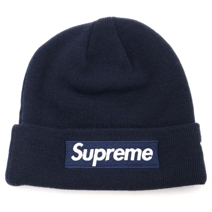 アメリカSupreme正規店購入品！シュプリーム ロゴ　ビーニー　ネイビー Supreme（シュプリーム） 16AW ×New Era Box Logo Beanie ニューエラ
