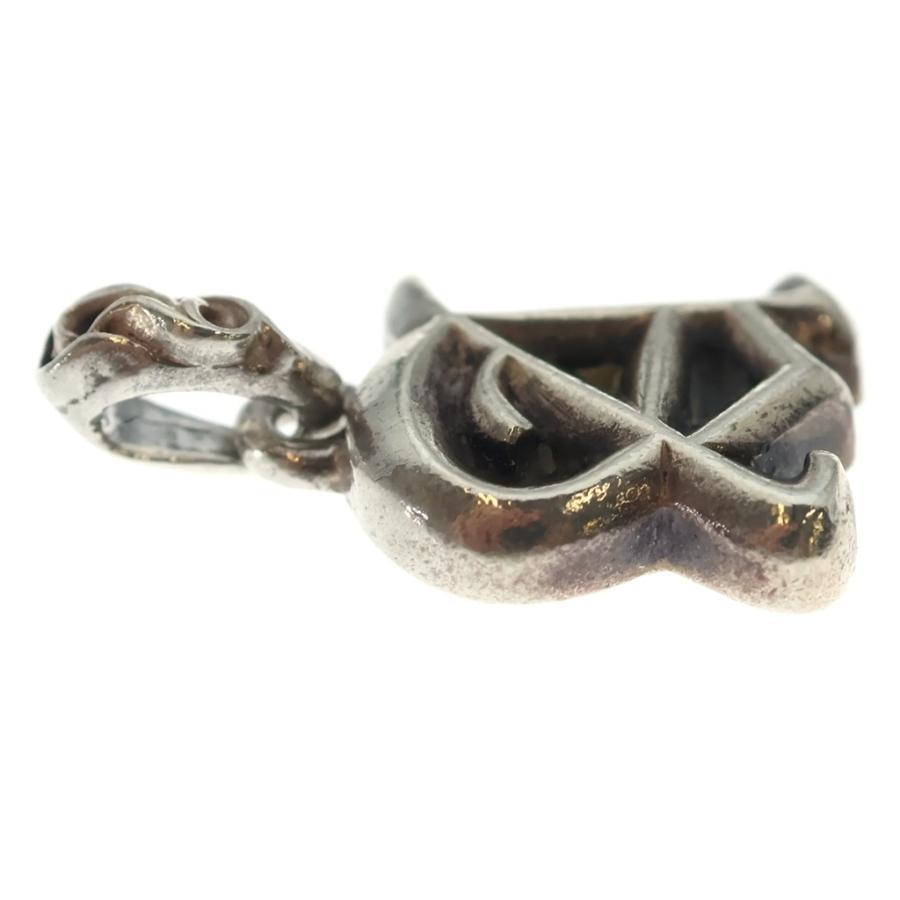 CHROME HEARTS クロムハーツ ALPHABET CHARM イニシャルチャーム A ネックレストップ シルバーの画像