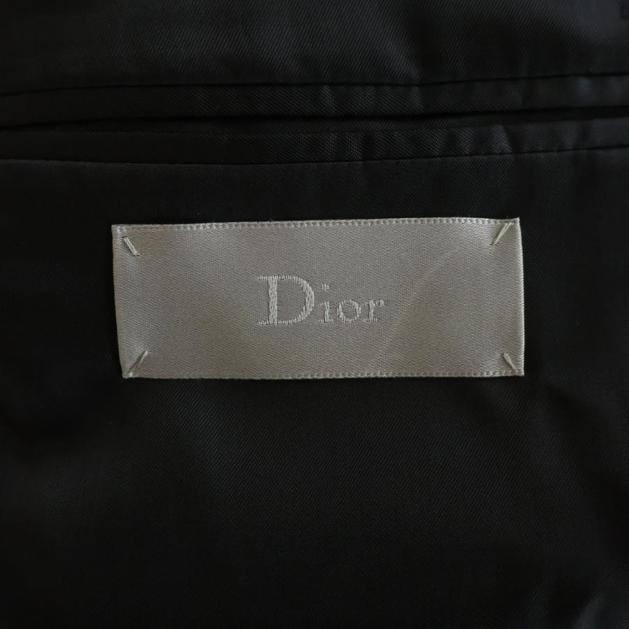 DIOR ディオール 16SS 白薔薇刺繍ウールシングルテーラードジャケット ネイビー 663C292A3576の画像