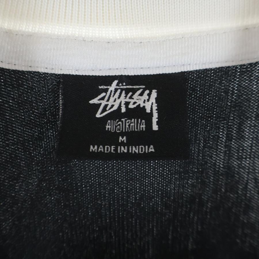 STUSSY ポロシャツ ブラック ゲームシャツ 希少 STUSSY（ステューシー） Australia football Polo Long Sleeve ロゴ