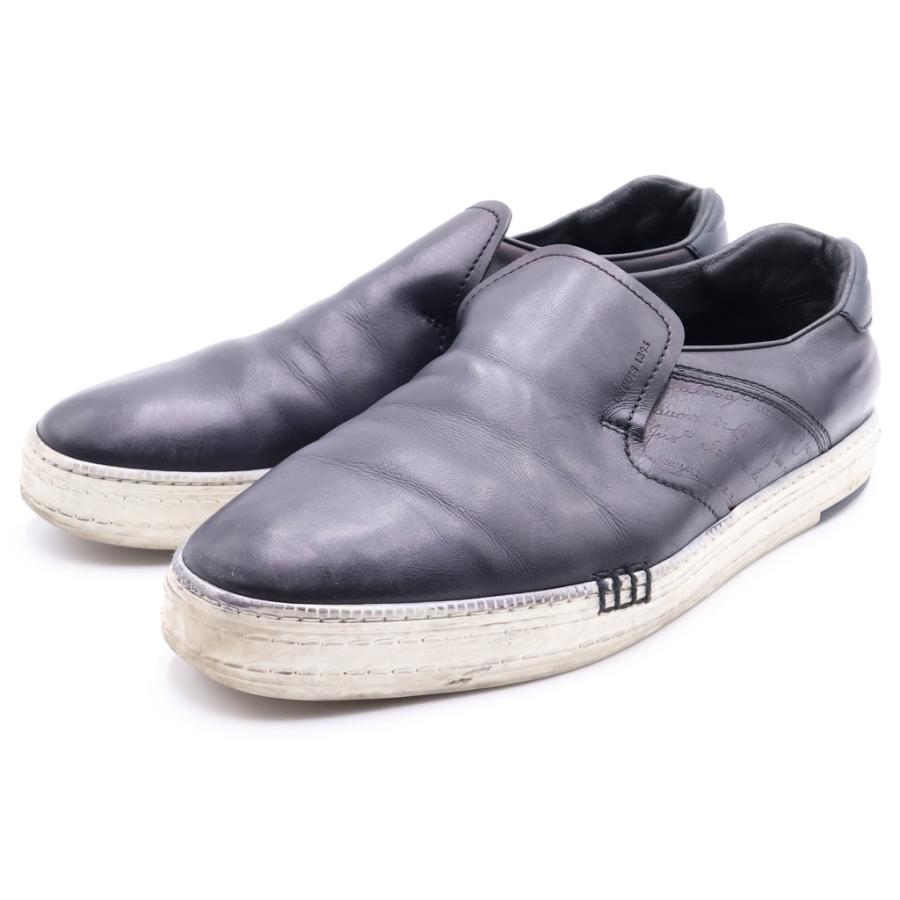Berluti（ベルルッティ） カリグラフィー レザー スリッポン 