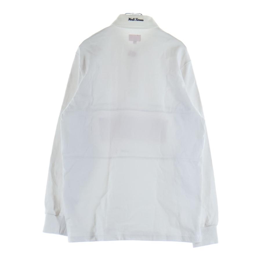 美品　Supreme ラガーシャツ M 黒/白　15aw Supreme（シュプリーム） 15AW Team Rugby 長袖 ラガーシャツ ホワイト