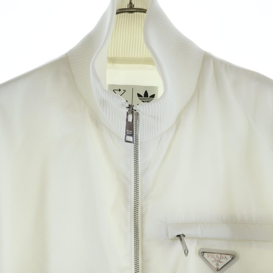 PRADA プラダ 21AW × RE-NYLON アディダス リナイロン トライアングルロゴ 三角プレート ボンバーブルゾン ホワイト SGB936 S212 1WQ8 PRADA（プラダ） 21AW ×adidas RE-NYLON アディダス リナイロン