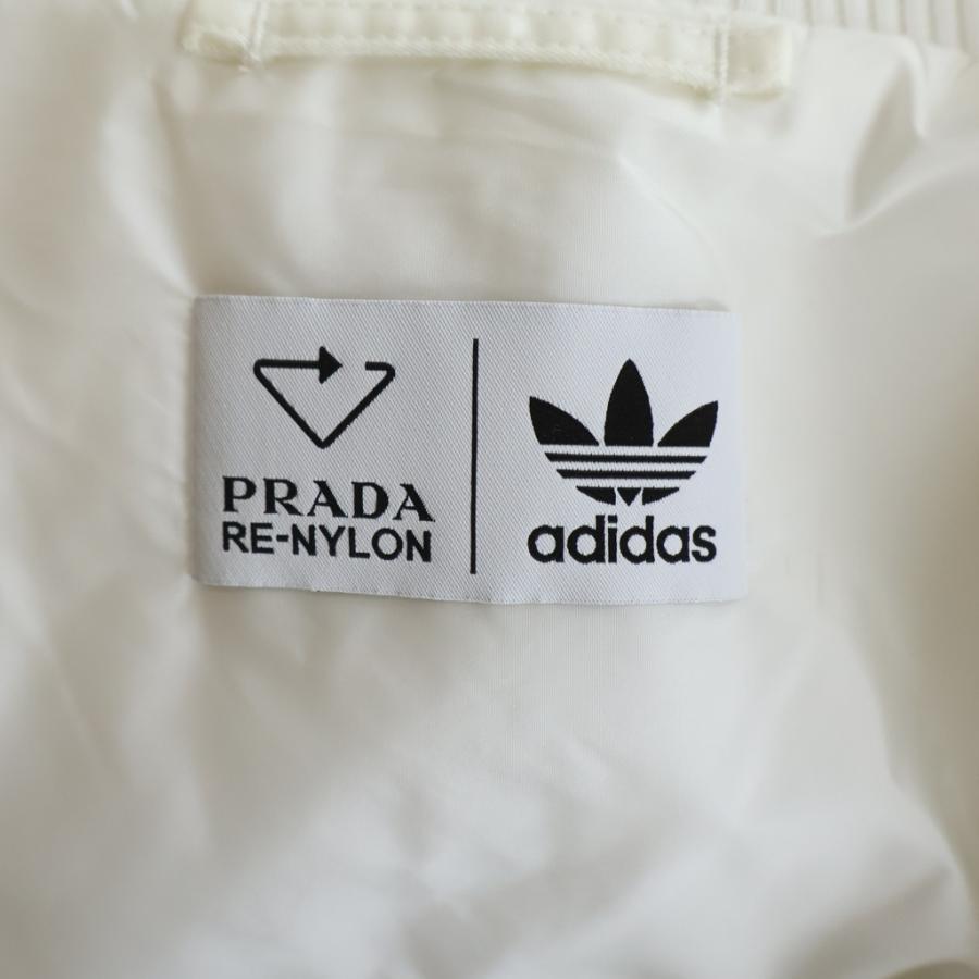 PRADA プラダ 21AW × RE-NYLON アディダス リナイロン トライアングルロゴ 三角プレート ボンバーブルゾン ホワイト SGB936 S212 1WQ8 PRADA（プラダ） 21AW ×adidas RE-NYLON アディダス リナイロン