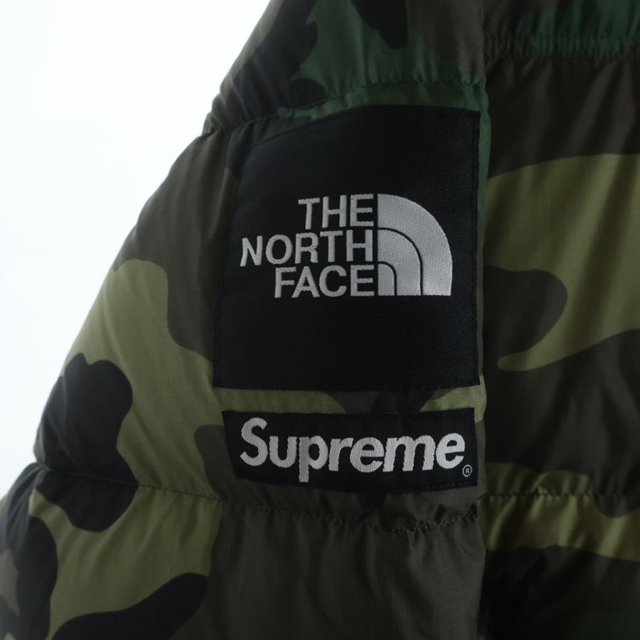 SUPREME シュプリーム 24SS × The North Face Split Nuptse Jacket Camo ザノースフェイス スプリットヌプシ ダウンジャケット カモフラ カーキ/レッド ND02400I Supreme（シュプリーム） 24SS The North Face Split Nuptse Jacket
