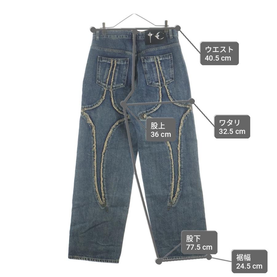THUG CLUB サグクラブ TRIBAL DENIM PANTS トライバル デニムパンツ インディゴ TC23PT0701 THUG CLUB サグクラブ TRIBAL DENIM PANTS トライバル デニムパンツ