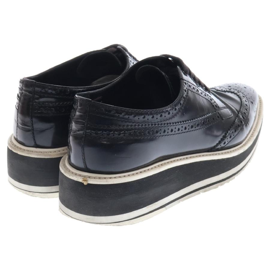 プラダ　ウイングチップ 中古・古着通販】PRADA (プラダ) ウイングチップ 厚底 レザーシューズ