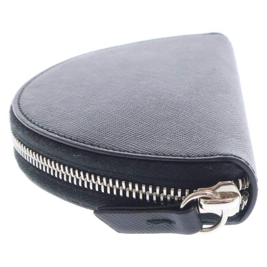 Maison Margiela / MICRO HALFMOON POUCH/シワ有/ケース/レザー/BLK