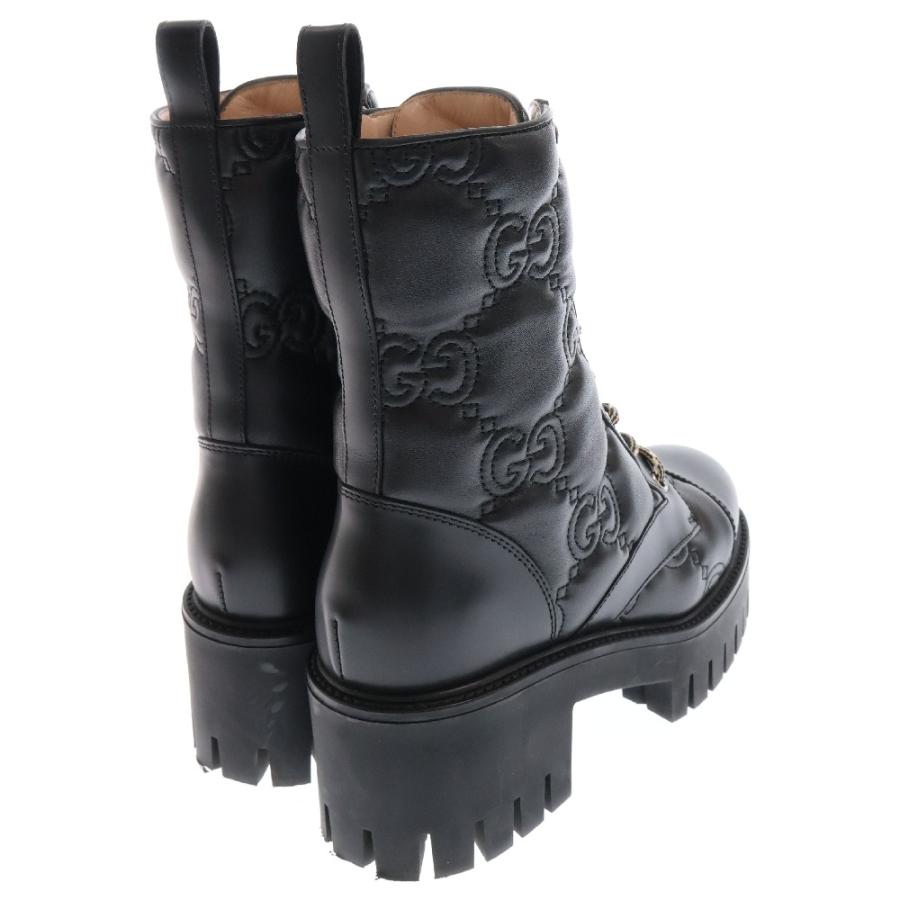 GUCCI（グッチ） GG 70mm Quilted Lace Up Boots GG キルト レース