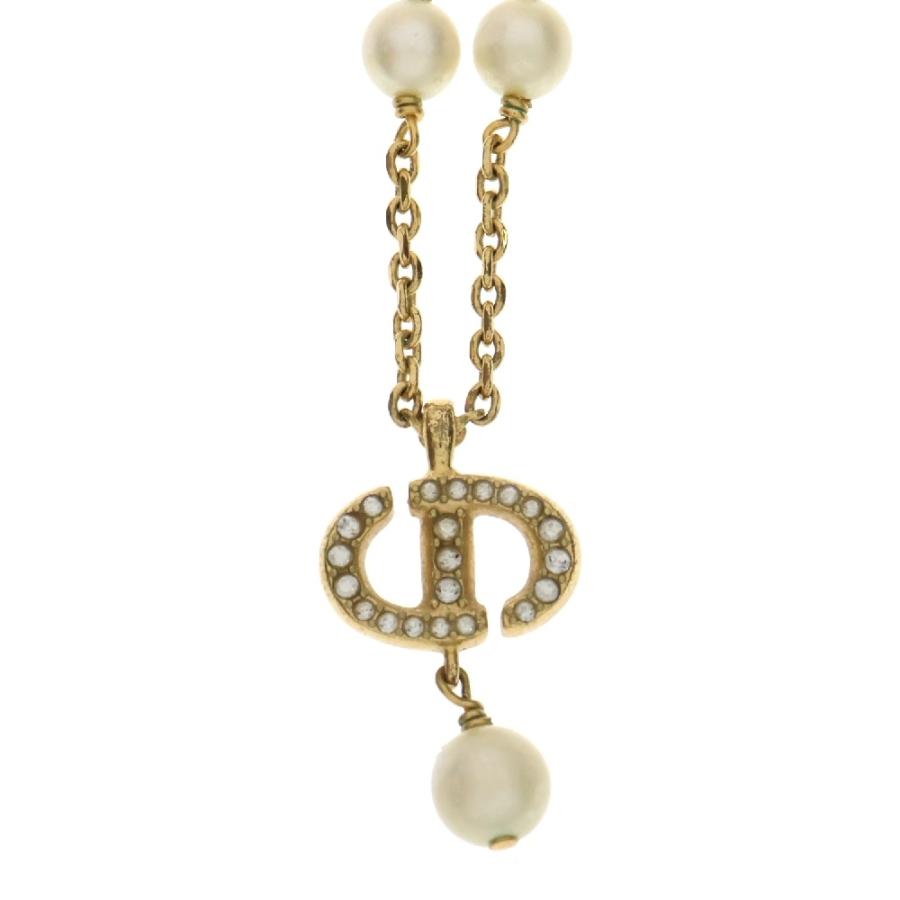 Dior パールネックレス CDロゴ 箱付き 美品 Christian Dior（クリスチャン・ディオール） CDロゴ パール ライン