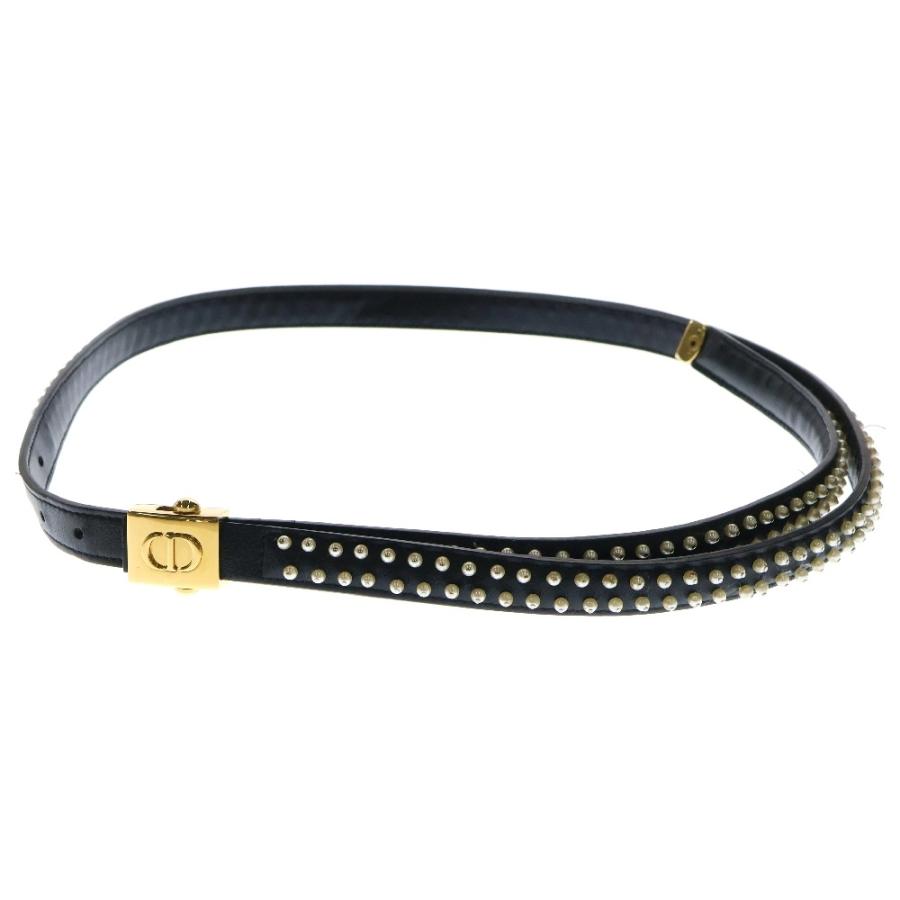 Christian Dior（クリスチャン・ディオール） ロゴ ベルト ブラック
