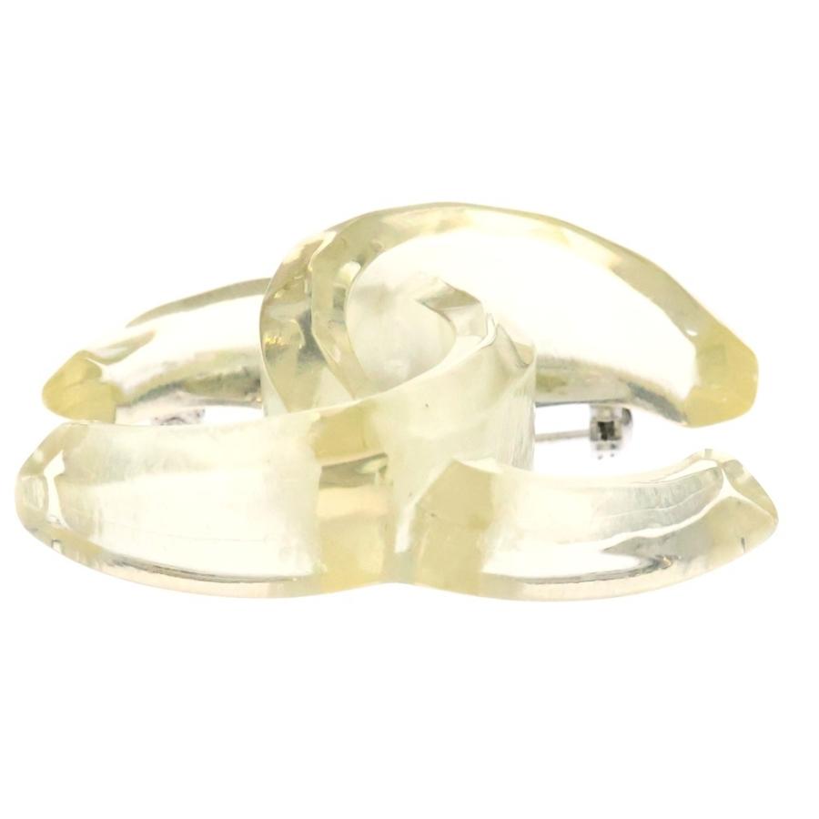 CHANEL（シャネル） ココマーク ロゴ アクリル ブローチ クリア 02P