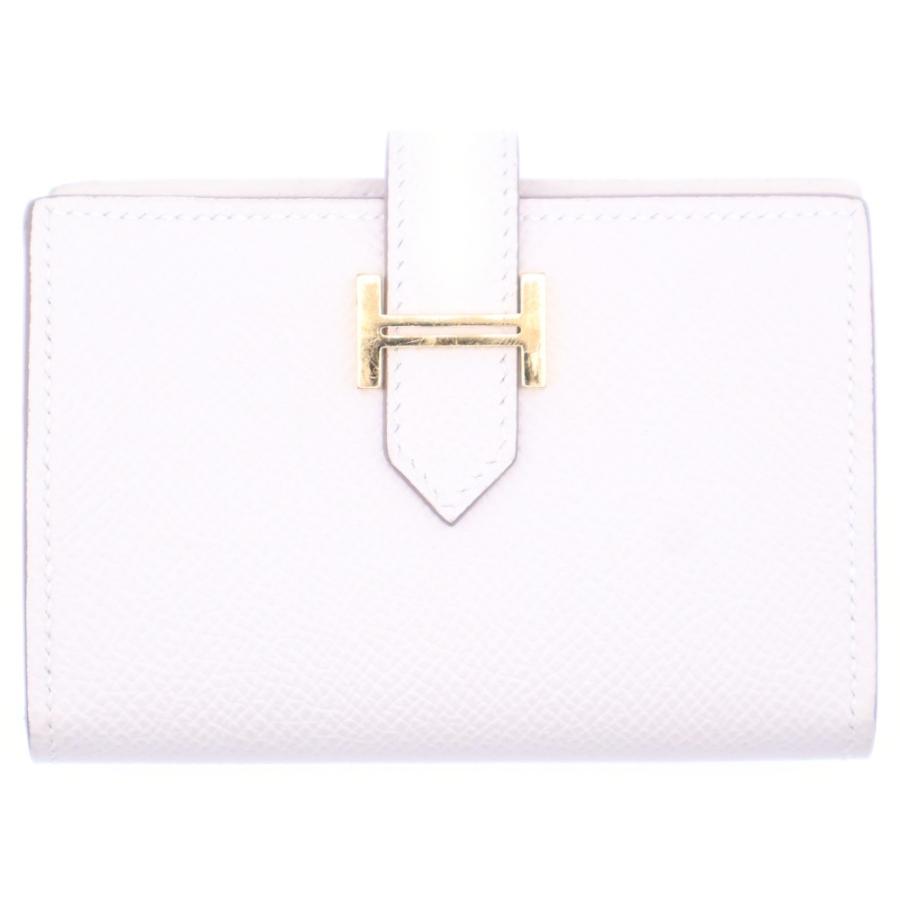 エルメス ベアンミニ クレホワイト白 W刻印 エプソン ゴールド金具 新品