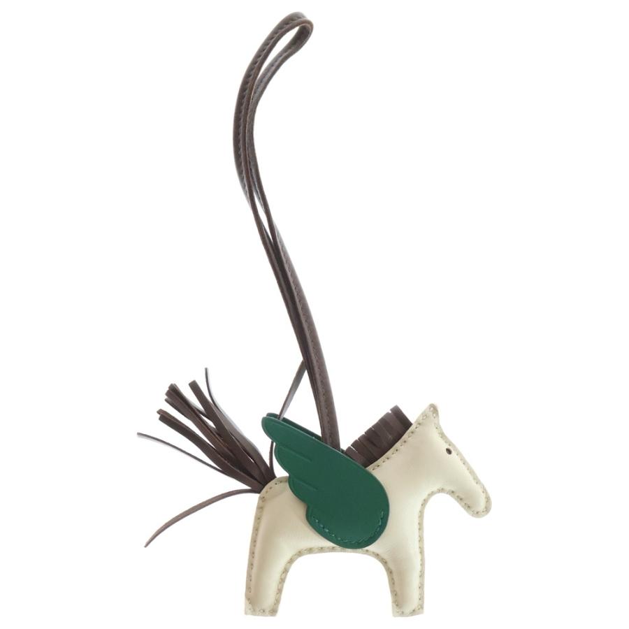 HERMES エルメス ロデオPM ペガサス チャーム クレ ショコラ ヴェール