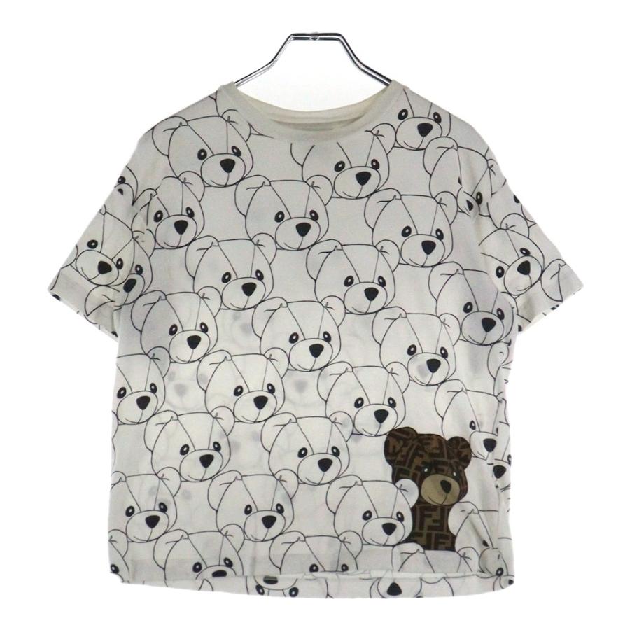 FENDI フェンディ ズッカ柄 テディベア 総柄プリント クルーネック  