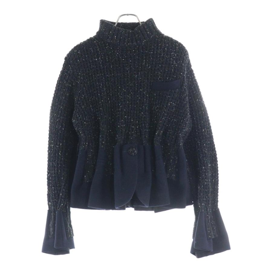 sacai（サカイ） 19AW コートドッキング 変形 ボリューム ハイネック  