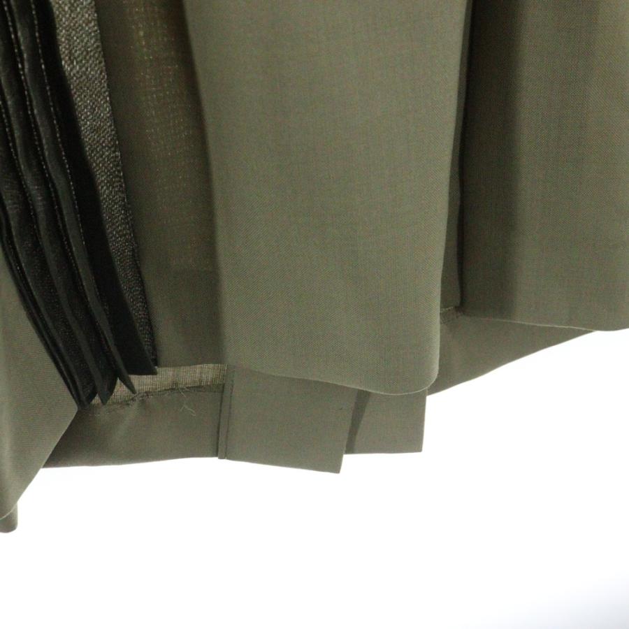 sacai（サカイ） 22AW プリーツ ドッキング 半袖 シャツ ワンピース