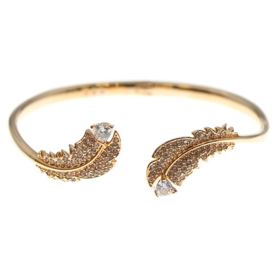 SWAROVSKI（スワロフスキー） 羽 フェザー バングル ブレスレット GP