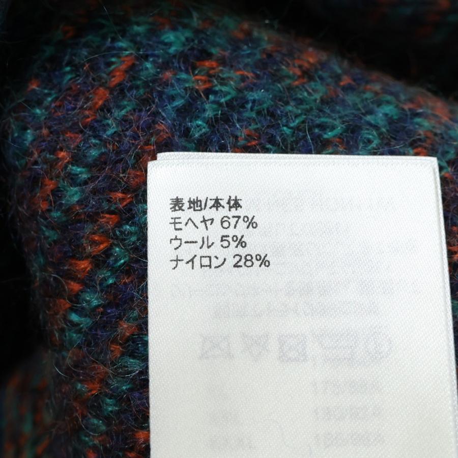 ルイヴィトン 23SS バタフライ ジャガード モヘア クルーネック プルオーバー 長袖ニット セーター ブラック/グリーン RM231M NE5 HON11W