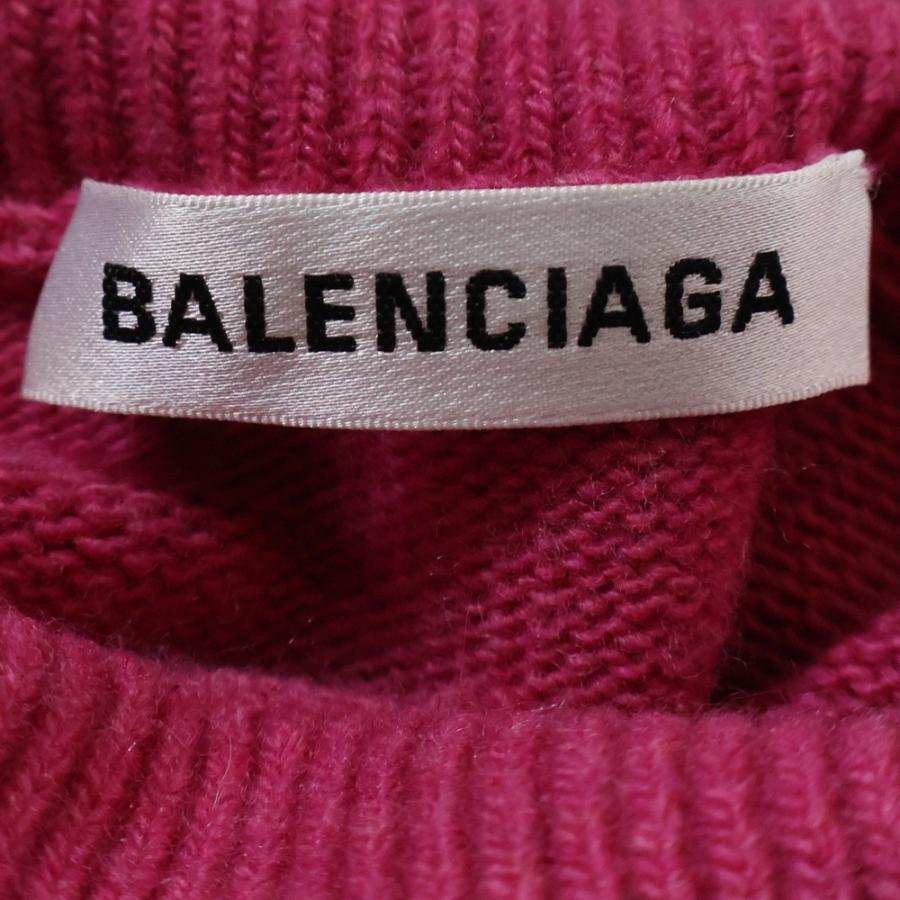 BALENCIAGA バレンシアガ 18AW ロゴ刺繍 カシミヤ混 ウール タートルネック プルオーバー 長袖ニット セーター ピンク 542618 BALENCIAGA（バレンシアガ） 18AW ロゴ刺繍 カシミヤ混 ウール