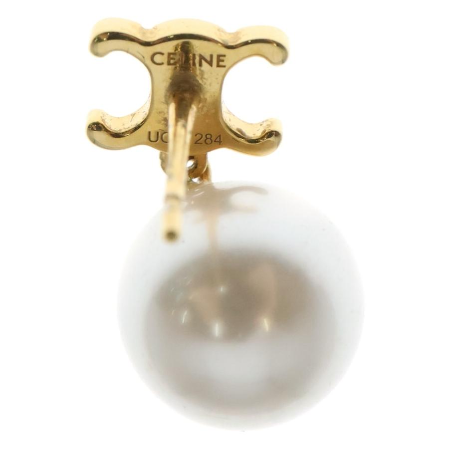 CELINE（セリーヌ） トリオンフ グラス パール ピアス ゴールド GP