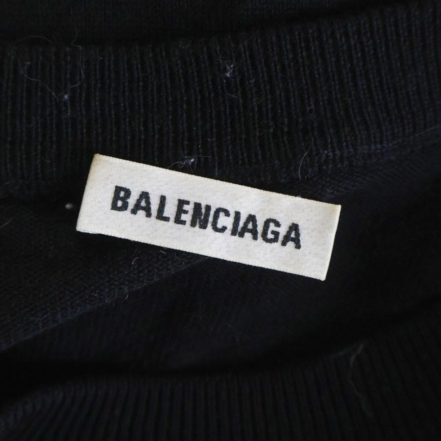 BALENCIAGA（バレンシアガ） エンブレム ロゴ刺繍 ウール クルーネック