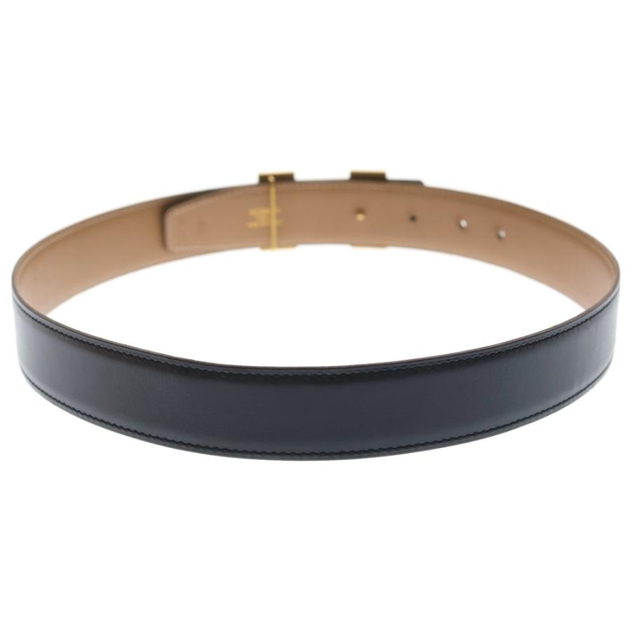 HERMES（エルメス） コンスタンス Hベルト レザー ブラック ノワール