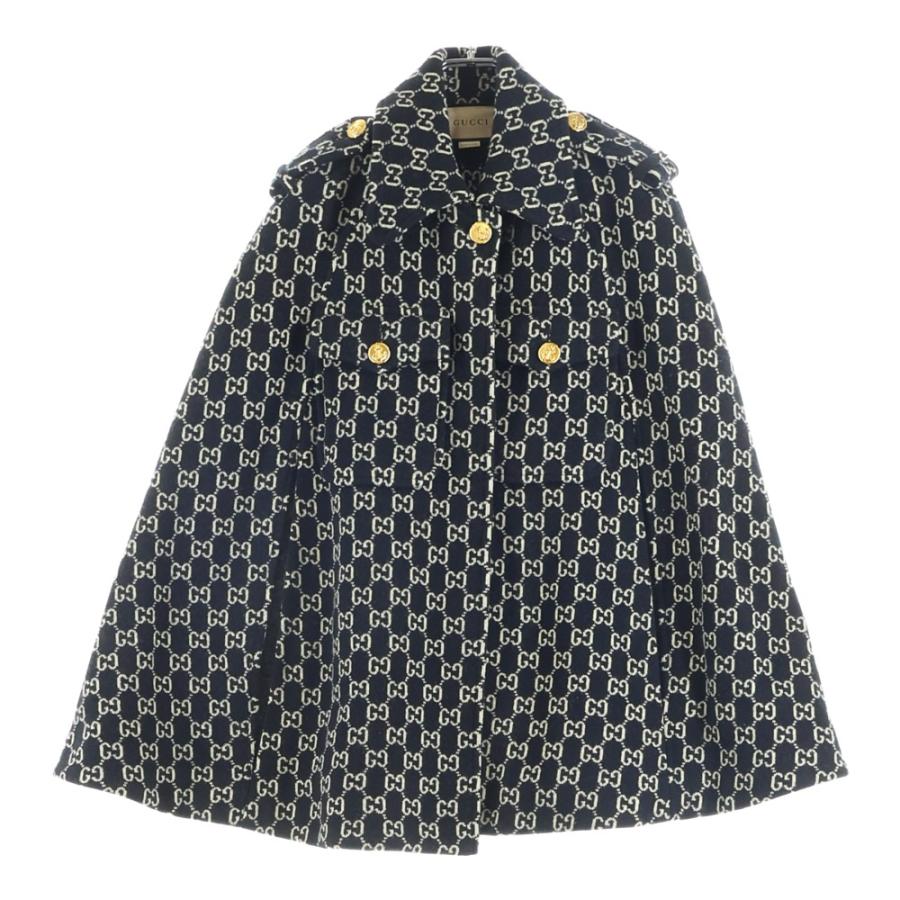 GUCCI（グッチ） GGジャガード フェルトウール ケープ コート
