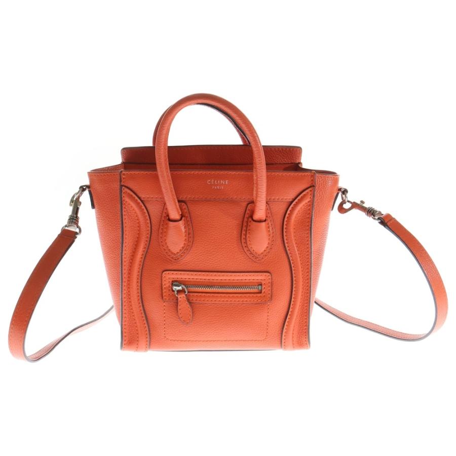 【CELINE/セリーヌ】 ラゲージ ナノショッパー 2WAYショルダー＆ハンドバッグ ショルダーバッグ レザー ベージュ レディース【中古】【真子質店】【GD】【IYMox】 CELINE/セリーヌ】 ラゲージ ナノショッパー 2WAYショルダー