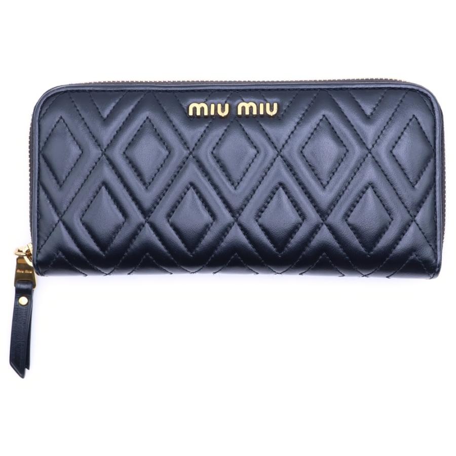 miumiu ミュウミュウ マテラッセ 長財布 ロングウォレット ブラック 