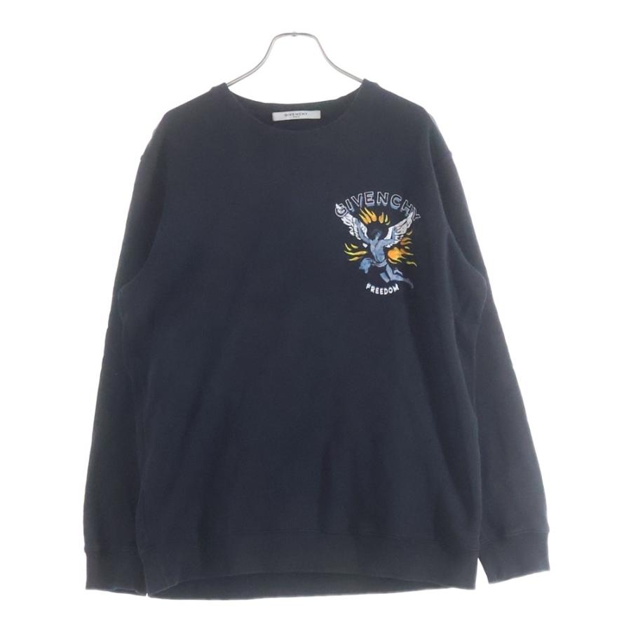 GIVENCHY ジバンシィ FREEDOM フリーダムロゴスウェットトレーナー ブラック_1