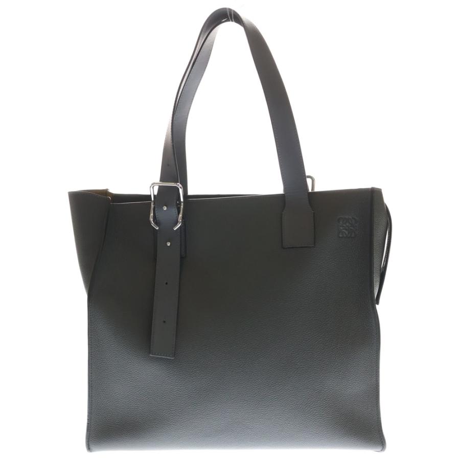 ロエベ ノベルティブラックハンドバッグ LOEWE（ロエベ） バックル トートバッグ ハンドバッグ ダークグレー