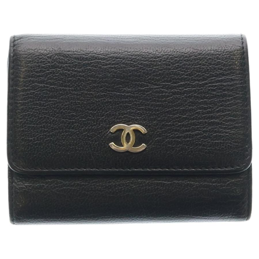CHANEL シャネル　財布 名刺入れ　黒　ブラック ゴールド金具 ココマーク CHANEL（シャネル） ココマーク コインケース カードケース 名刺入れ