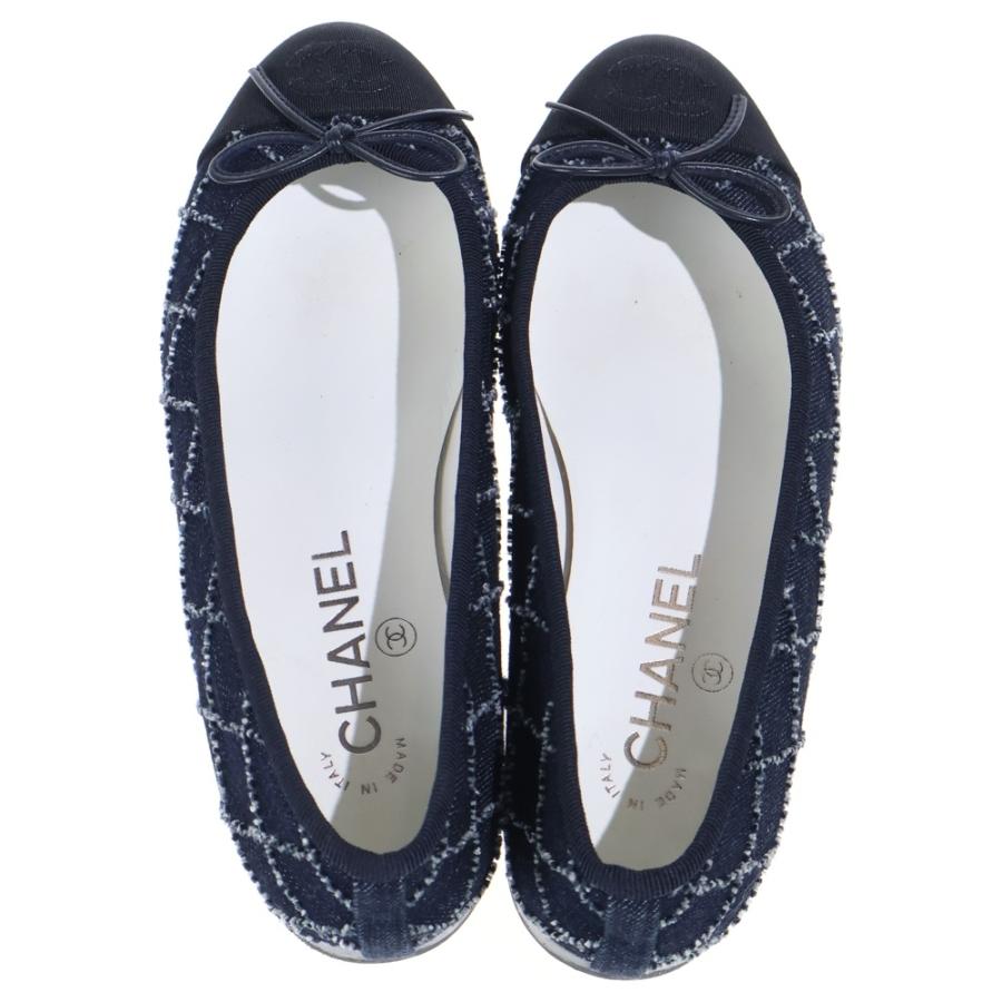 CHANEL（シャネル） ココリボン バレリーナ デニム バレーシューズ