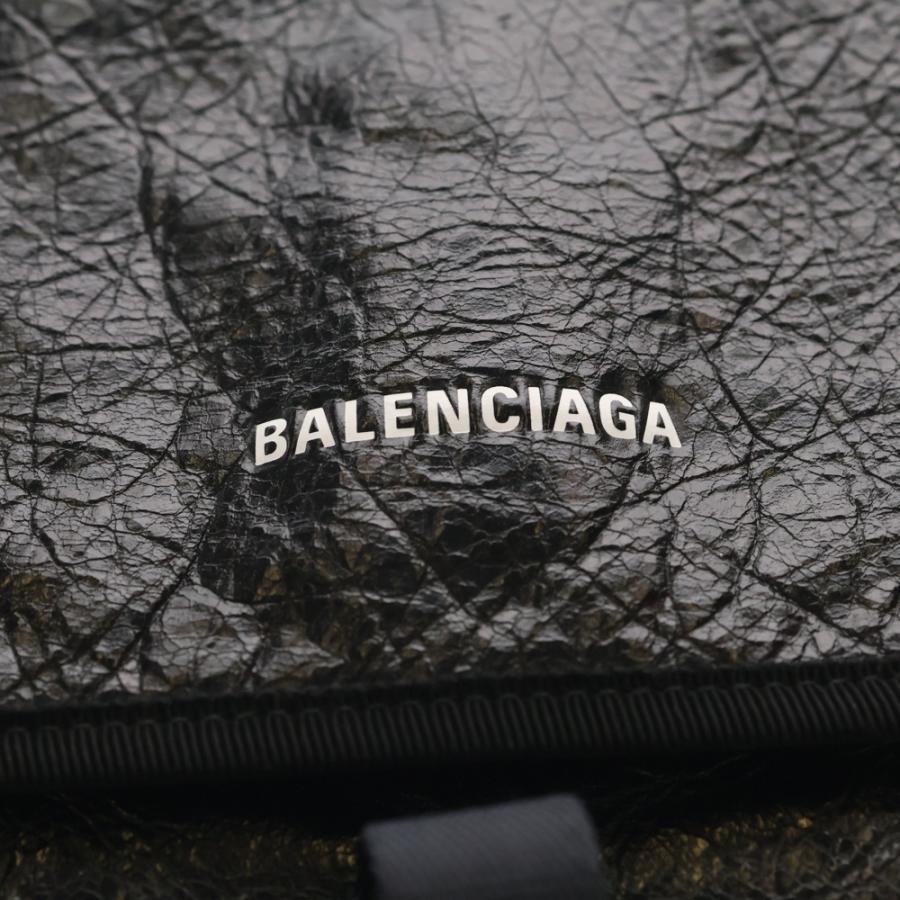 【美品】BALENCIAGA エクスプローラー レザー ショルダーバッグ 黒 BALENCIAGA（バレンシアガ） ショルダーバッグ EXPLORER FLAP MES M