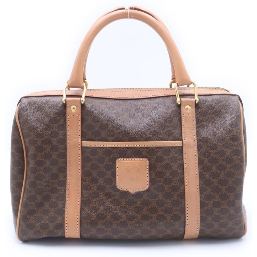 【美品！！】CELINE セリーヌ マカダム ボストンバッグ PVC レザー CELINE（セリーヌ） マカダム PVC レザー ハンド ミニボストンバッグ