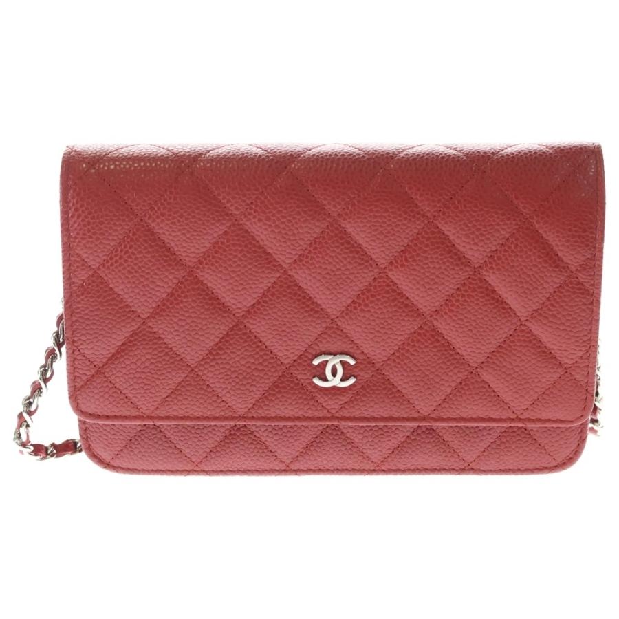 CHANEL（シャネル） マトラッセ キャビアスキン チェーンウォレット 