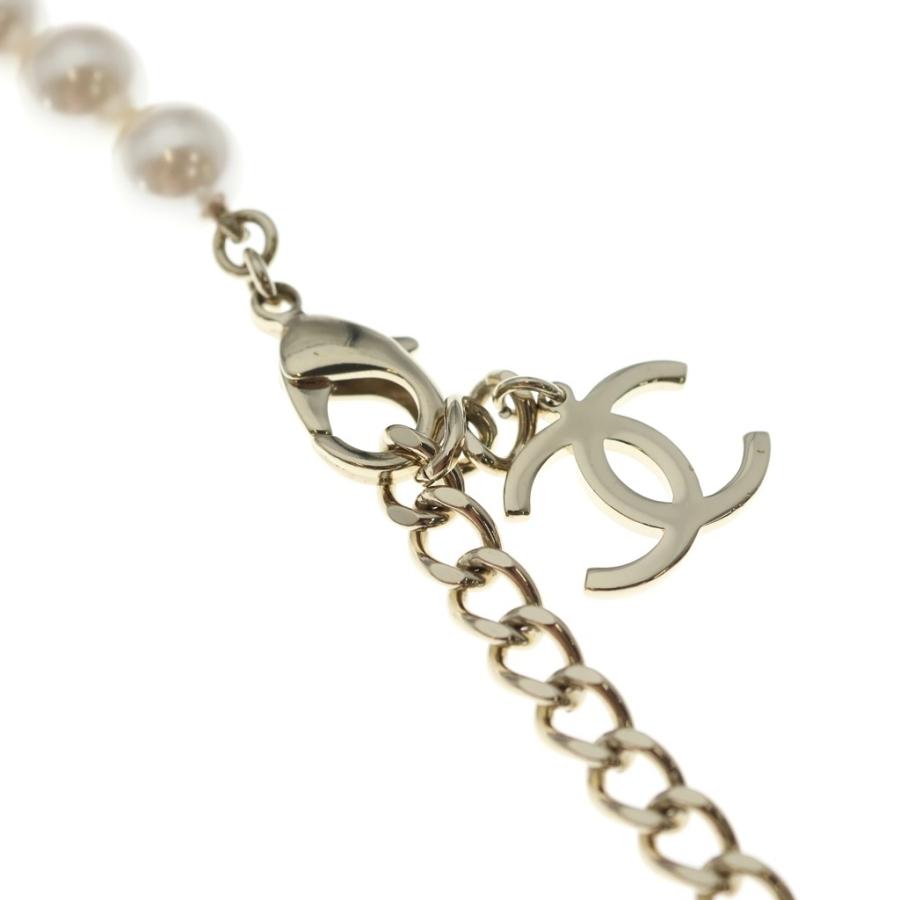 CHANEL（シャネル） ロゴ ネックレス フェイクパール ラインストーン 