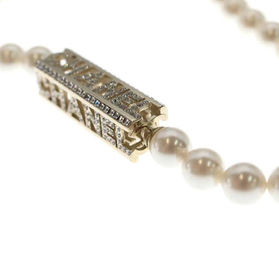 CHANEL（シャネル） ロゴ ネックレス フェイクパール ラインストーン 