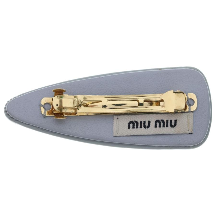 miumiu ミュウミュウ ロゴプレート バレッタ ヘアクリップ