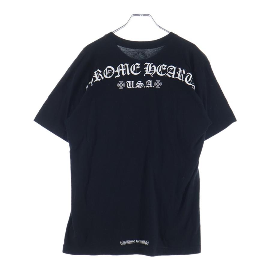 CHROME HEARTS ブラック ロゴTシャツ Mサイズ CHROME HEARTS（クロムハーツ） ロゴプリント コットン半袖Tシャツ