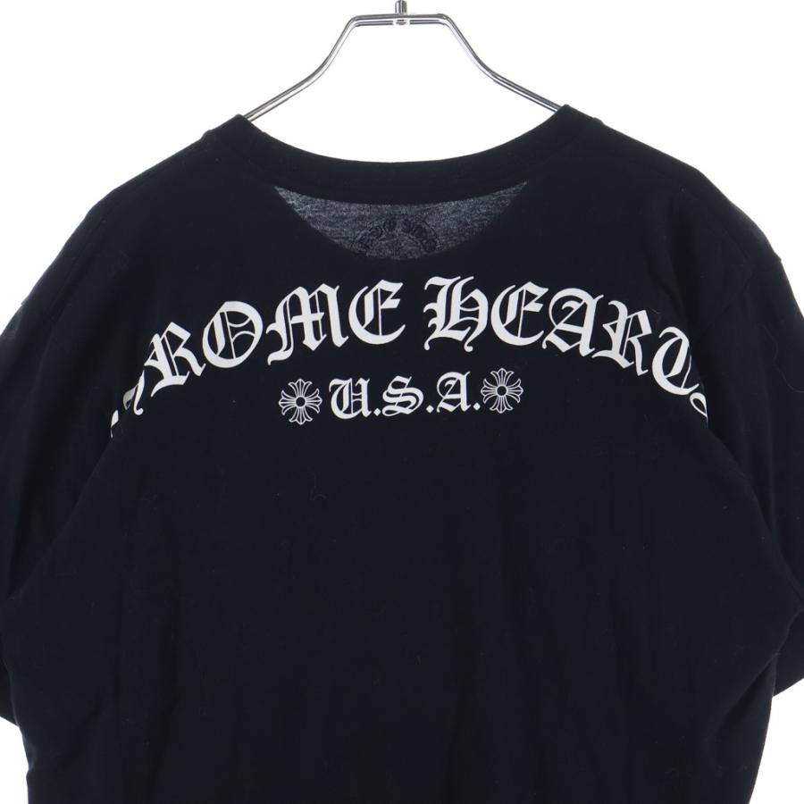CHROME HEARTS ブラック ロゴTシャツ Mサイズ CHROME HEARTS（クロムハーツ） ロゴプリント コットン半袖Tシャツ