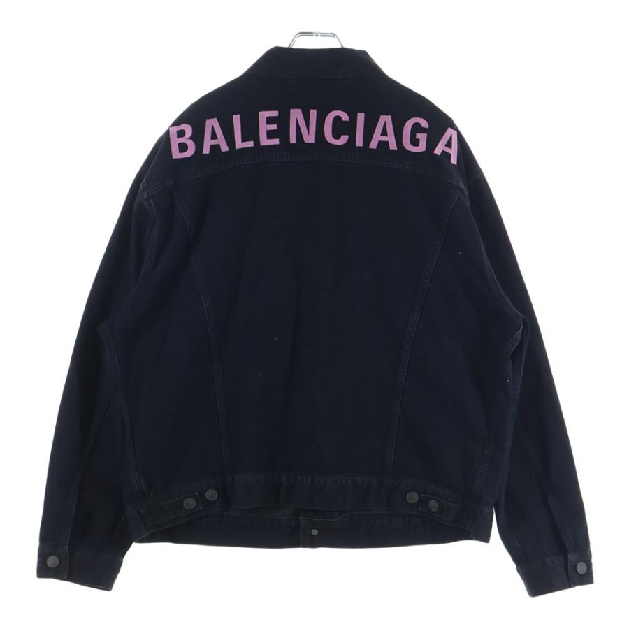 BALENCIAGA（バレンシアガ） バックロゴ デニムジャケット ブラック